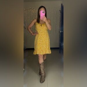 New No Boundaries Yellow Floral Mini Dress